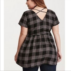 Black Plaid a Blouse